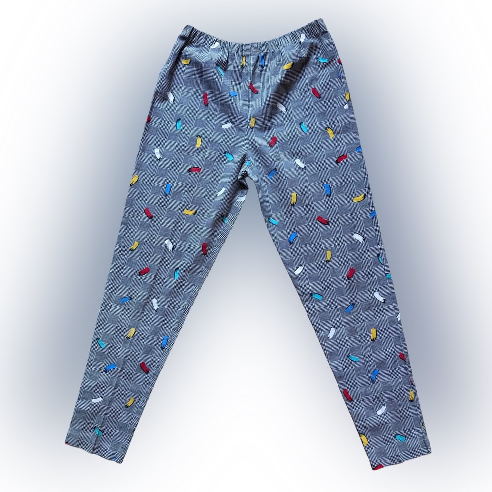 Vintage patterned slip on pants